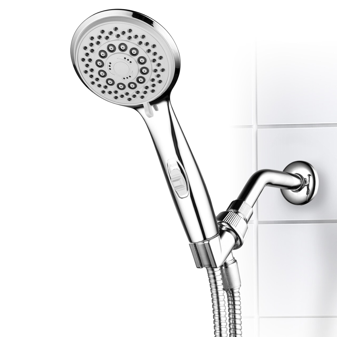 Hotelspa High Power 7 Setting Hand Shower With On/Off Pause Switch 1458